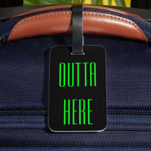 Étiquette À Bagage Amusant extérieur personnalisé ici bagage étiquett