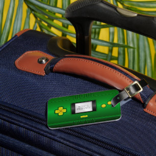 Étiquette À Bagage Amusant faux gamepad console retro gaming