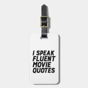 Étiquette À Bagage Amusant Humour De Film Je Parle Citations De Film