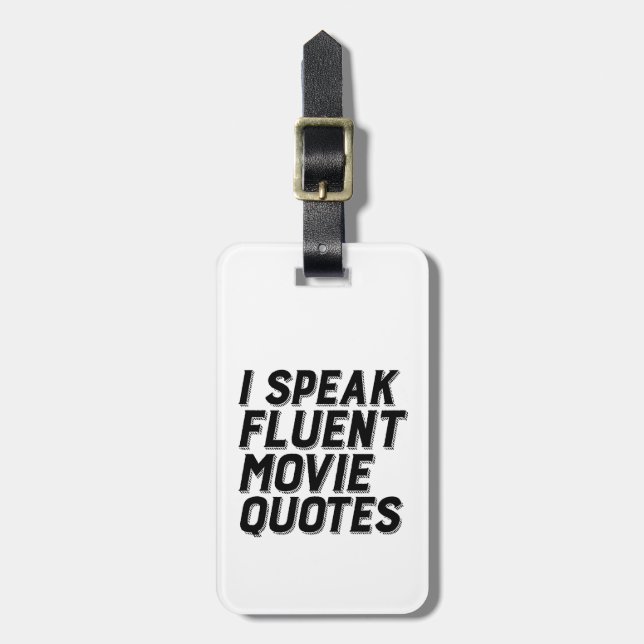 Étiquette À Bagage Amusant Humour De Film Je Parle Citations De Film  (Devant Vertical)