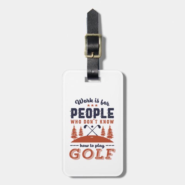 Étiquette À Bagage Amusant Lecteur de Golf Retraité Golfer Papa Aiman (Devant Vertical)
