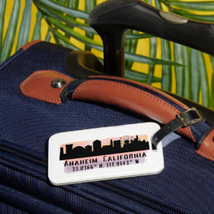 Étiquette À Bagage Anaheim Skyline Latitude et Longitude