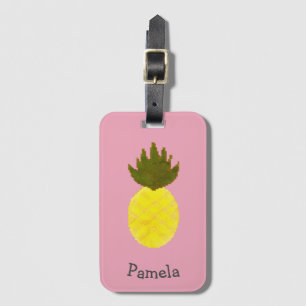 Étiquette À Bagage Ananas d'été Artsy