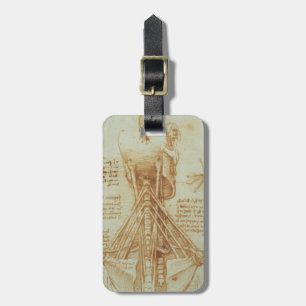 Étiquette À Bagage Anatomie de Leonardo DA Vinci- du cou