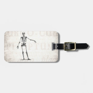 Étiquette À Bagage Anatomie squelettique de squelettes de 1800s