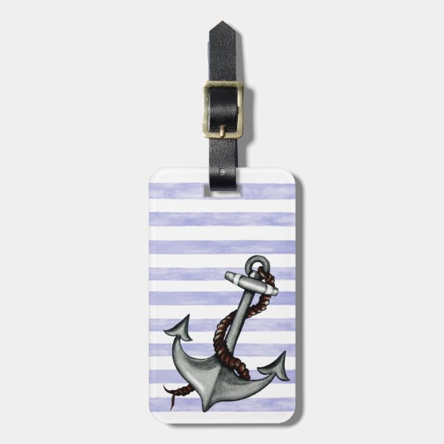 Étiquette À Bagage Ancre du navire nautique (Devant Vertical)