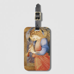 Étiquette À Bagage Angel Playing a Flageolet (par Edward Burne-Jones)
