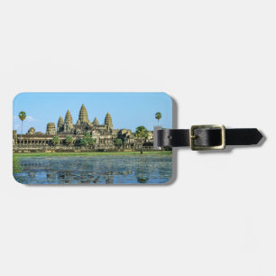 Étiquette À Bagage Angkor Vat et réflexion dans le lac - Cambodge