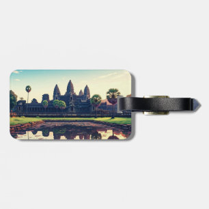 Étiquette À Bagage Angkor Wat Cambodia à Dawn