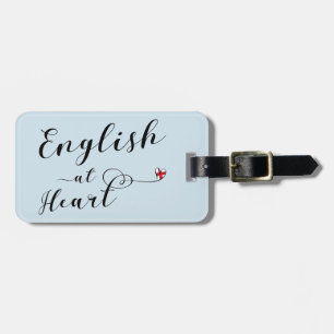 Étiquette À Bagage Anglais À Heart Luggage Modèle, Angleterre