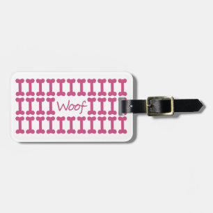 ÉTIQUETTE À BAGAGE ANIMAL FAMILIER CHIC_LUGGAGE/BAG TAB_PINK WOOF