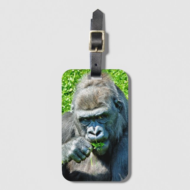 ÉTIQUETTE À BAGAGE ANIMAUX SAUVAGES - GORILLAS (Devant Vertical)