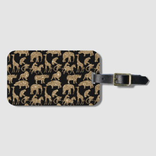 Étiquette À Bagage Animaux sauvages Safari Élégante Parties scintilla