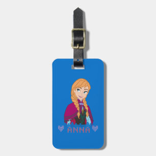 Étiquette À Bagage Anna Portrait avec nom