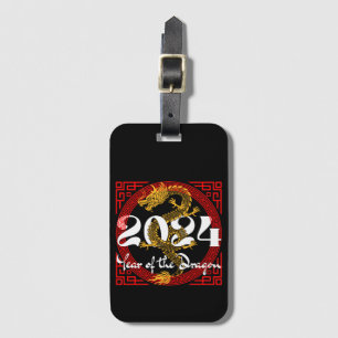 Étiquette À Bagage Année du Dragon 2024 Zodiac chinois