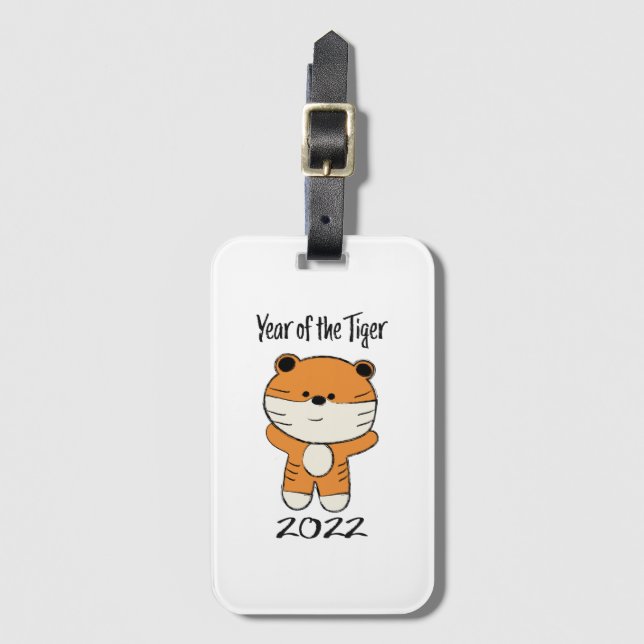 Étiquette À Bagage Année du Tigre 2022 (Devant Vertical)
