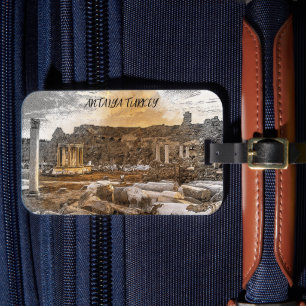 Étiquette À Bagage Antalya Turquie Voyage antique