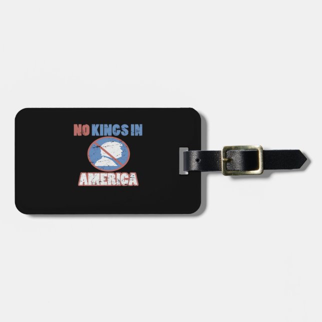 Étiquette À Bagage Anti- No Kings In America Classic (Devant horizontal)