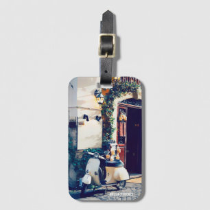 Étiquette À Bagage * AP12 Italia Scooter Florence Italien Cobblestone