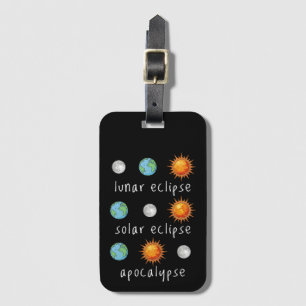 Étiquette À Bagage Apocalypse drôle d'éclipse lunaire solaire