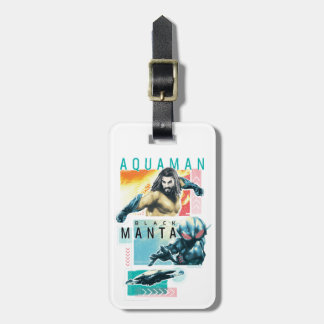 Étiquette À Bagage Aquaman| Moderniste Aquaman & Black Manta Graphic