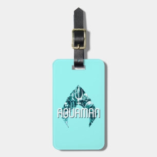 Étiquette À Bagage Aquaman   Orin, Mera, Orm & Manta Noir En Symbole