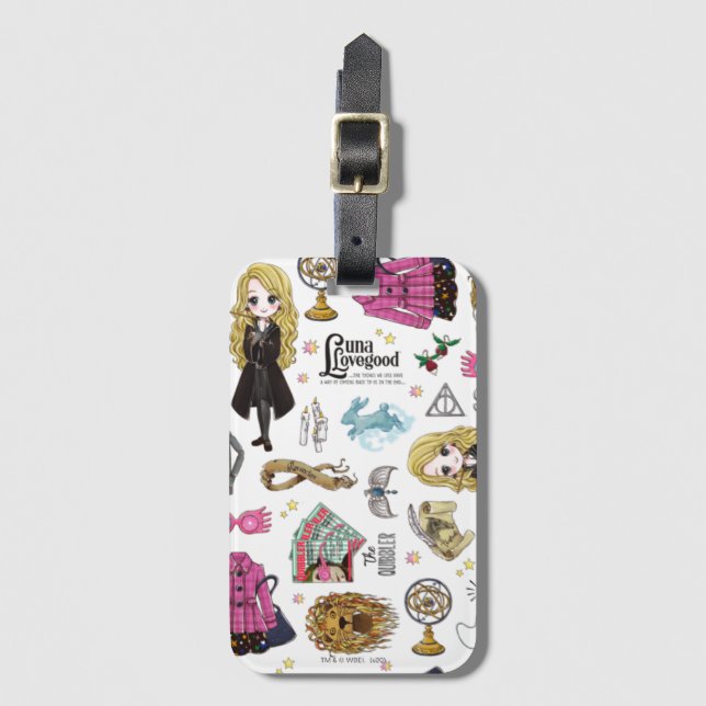 Étiquette À Bagage Aquarelle magique Luna Lovegood (Devant Vertical)