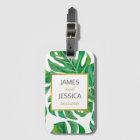 Aquarelle Palm Feuilles mariage personnalisé Faveu