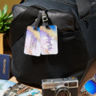 Aquarelle violet Abstrait Girly Luxury Monogramme