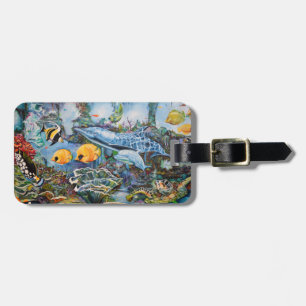 Étiquette À Bagage Aquarium d'eau salée