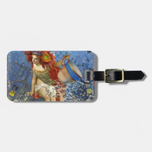 Étiquette À Bagage Aquarius Mermaid Bleu gothique