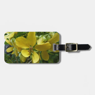 Étiquette À Bagage Arbre à douche dorée Tropical Jaune Floral