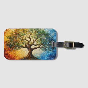 Étiquette À Bagage Arbre de connaissances - Peinture à l'huile