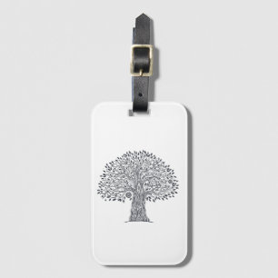Étiquette À Bagage Arbre de griffonnage de la vie
