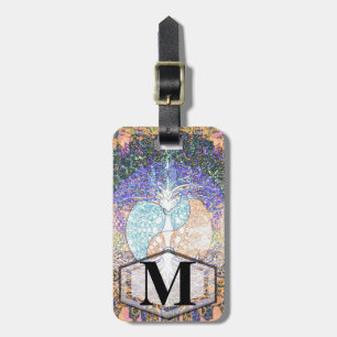 Étiquette À Bagage Arbre de la vie avec le symbole ying de yang et de