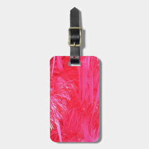 Étiquette À Bagage Arbre de Noël rose brillant