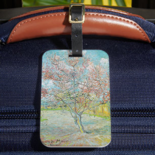 Étiquette À Bagage Arbre de pêche à fleurs   Vincent van Gogh