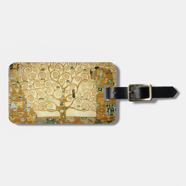 Étiquette À Bagage Arbre de vie de Gustav Klimt (Devant horizontal)