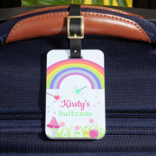 Étiquette À Bagage Arc-en-ciel de fée magique   Enfants personnalisés
