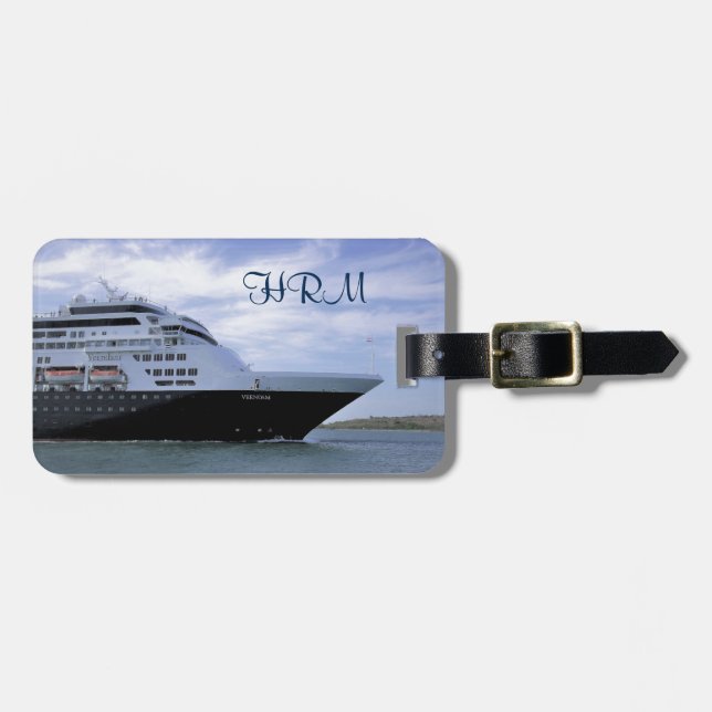 Étiquette À Bagage Arc lisse de bateau de croisière personnalisé (Devant horizontal)