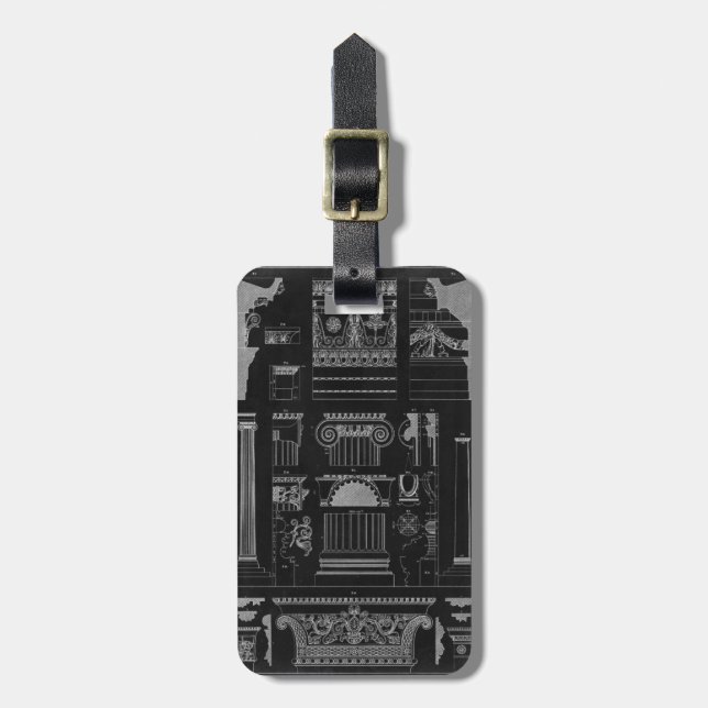 Étiquette À Bagage Architecture graphique IV (Devant Vertical)