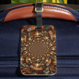 Étiquette À Bagage Argent et or