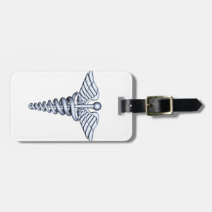 Étiquette À Bagage Argent Médicale de symbole
