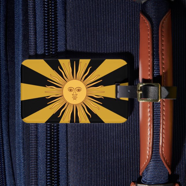 Étiquette À Bagage Argentine Golden Sun, Sol de Mayo / Voyage (Insitu Rectoal 4)