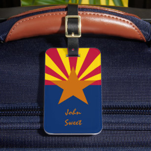 Étiquette À Bagage Arizona Drapeau & Amérique États, USA /sac personn