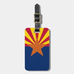 Étiquette À Bagage Arizona Drapeau : Réglage de Star Sun, État du cui