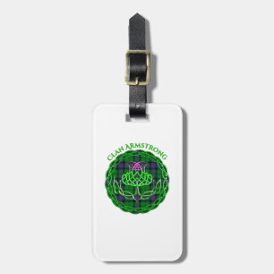Étiquette À Bagage Armstrong Scottish Tartan Celtic Thistle