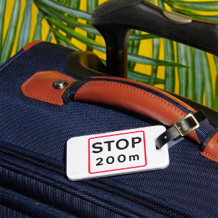 Étiquette À Bagage Arrêt 200m Signal routier Sécurité de la signalisa