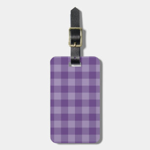 Étiquette À Bagage Arrière - plan checkered violet
