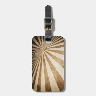 Étiquette À Bagage arrière - plan de motif rétro strié